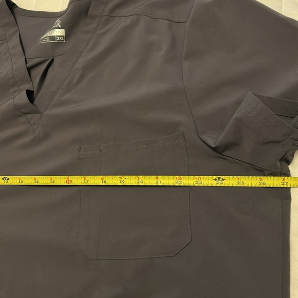 Adar Unisex V-Neck Scrub Top Dark Gray Size 3X - Picture 11 of 12